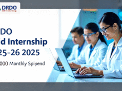 DRDO Paid Internship 2025–26: Earn ₹10,000/Month & Work with India’s Top Defence Scientists DRDO Paid Internship 2025–26